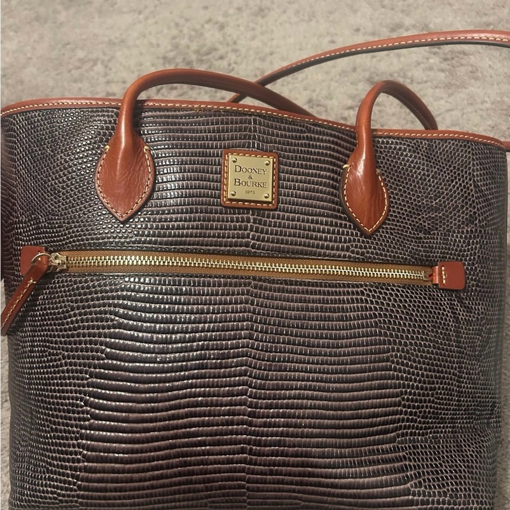 Dooney & Bourke Lizard-Embossed Tote & Wallet